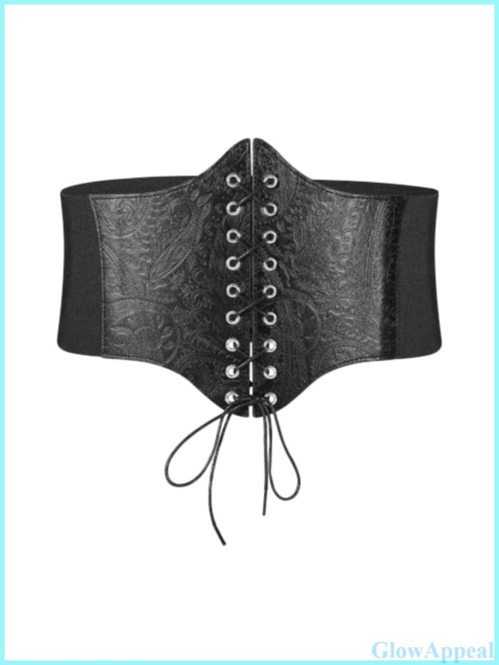 Lace Up Corset Belt Faux Leather Underbust Waist Cincher Renaissance Costume
